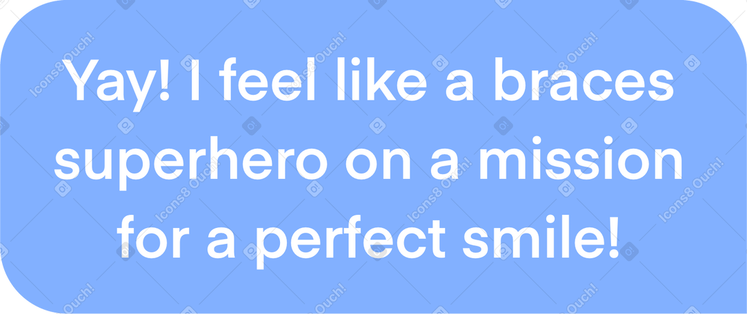 speech bubble with text about braces PNG、SVG