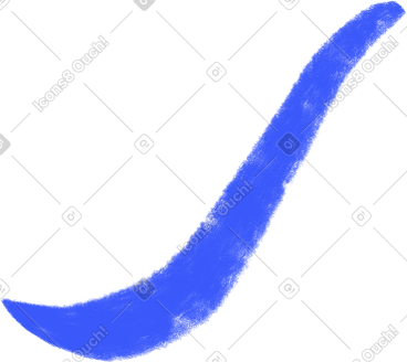 Small blue curved line PNG, SVG