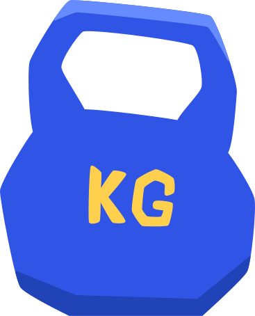blue kettlebell PNG, SVG