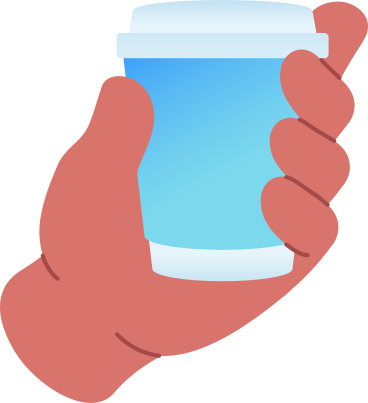 hand holding a cup of coffee PNG, SVG