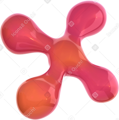 3D Blob sfumato lucido PNG, SVG