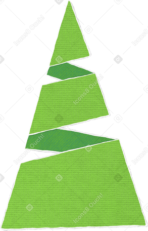 green christmas tree Illustration in PNG, SVG