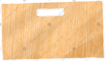 Beige cardboard box with handle PNG, SVG