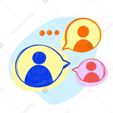 Онлайн зум-встреча нескольких человек в PNG, SVG