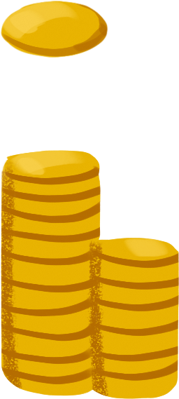 Stack of gold coins PNG、SVG