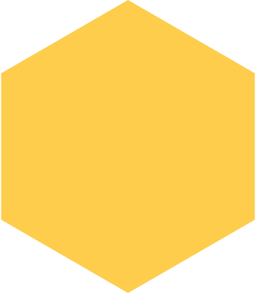 Yellow hexagon PNG, SVG