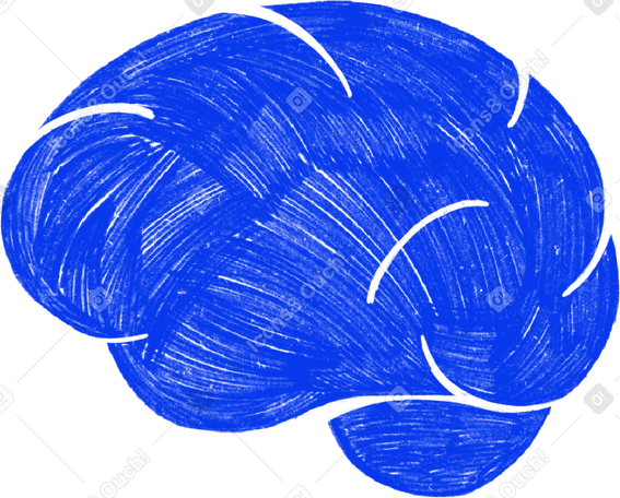 blue brain Illustration in PNG, SVG