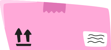 pink delivery box PNG, SVG