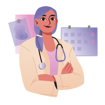 Дружелюбная женщина-медик или врач в PNG, SVG
