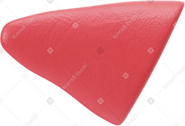 3D 3D triangle red nose Illustration in PNG, SVG