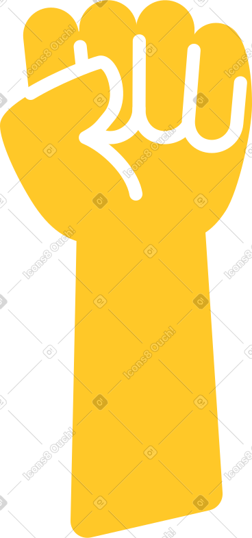 Fist yellow PNG, SVG