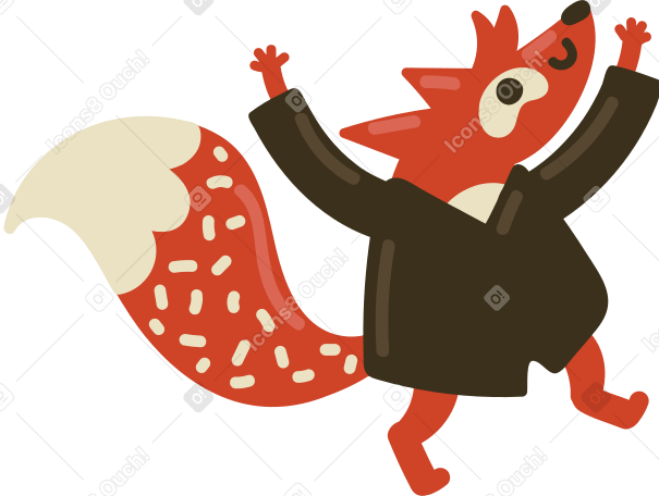 fox student PNG, SVG