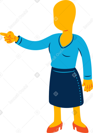 woman pointing PNG, SVG