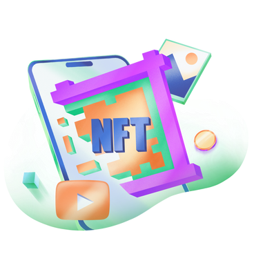 Nft and crypto art trade on mobile phone PNG, SVG