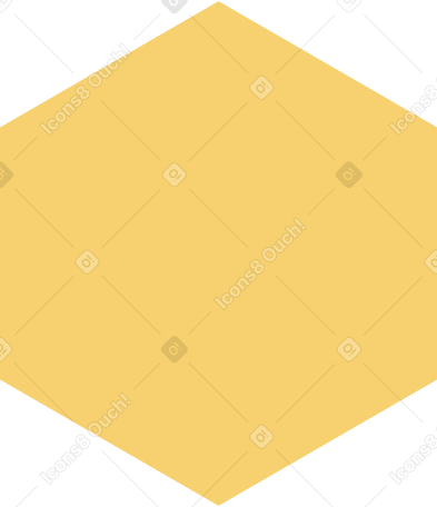 yellow hexagon PNG, SVG