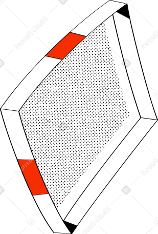 box lid with red stripes Illustration in PNG, SVG
