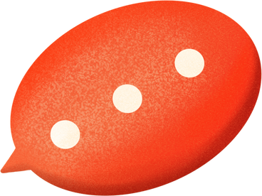 red speech bubble with three dots PNG, SVG