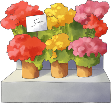 flowers on the stand PNG, SVG