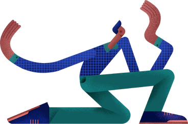 man in blue shirt and green pants PNG, SVG