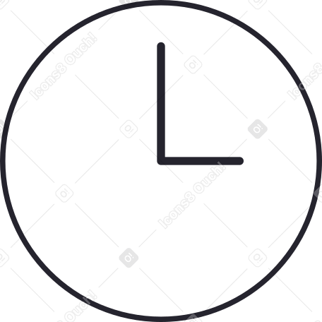 three o'clock Illustration in PNG, SVG