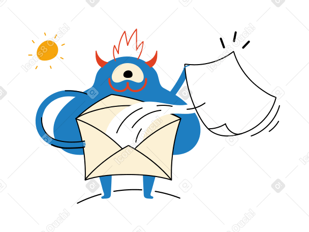 Message sent by character PNG, SVG