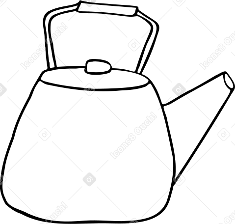 带把手的茶壶 PNG, SVG