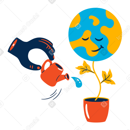 Taking care of our planet Illustration in PNG, SVG
