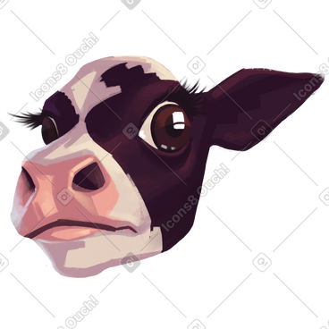 Scared cow PNG, SVG