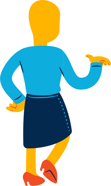 woman standing back PNG, SVG