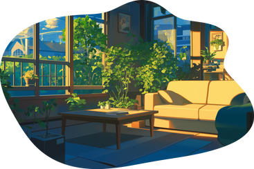 Modern minimalistic living room background PNG, SVG