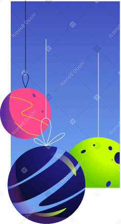 background  with big christmas balls в PNG, SVG