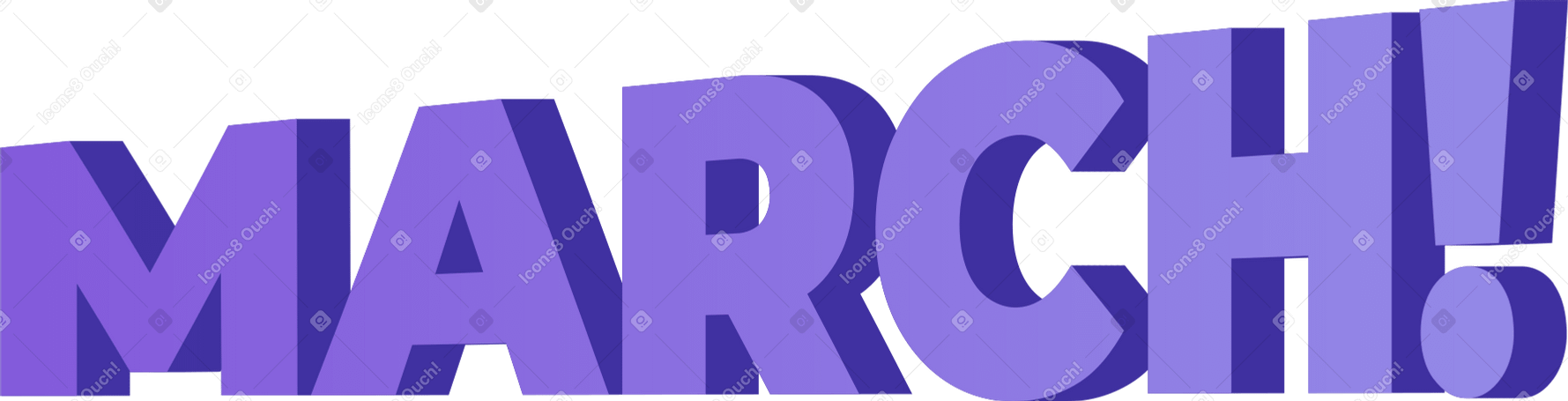 lettering march! text PNG, SVG