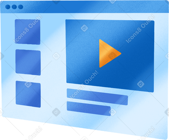 browser window with video PNG、SVG