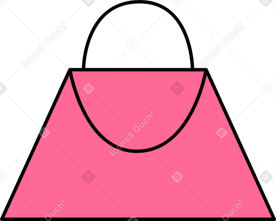 pink handbag Illustration in PNG, SVG