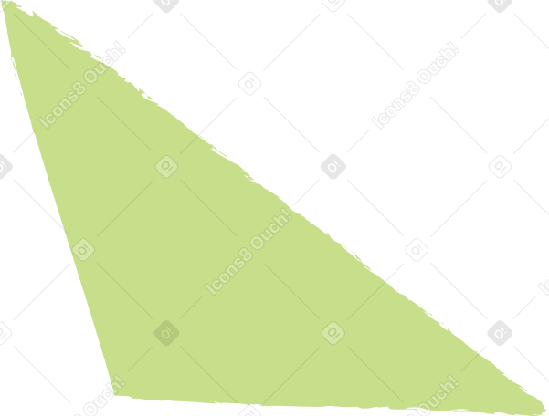 light green scalene triangle Illustration in PNG, SVG