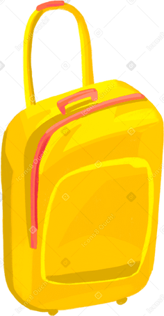 yellow suitcase PNG、SVG