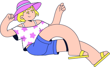 Woman relaxing and holding something in hand PNG, SVG