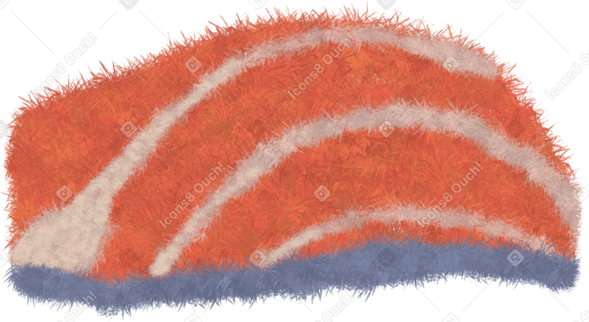 fluffy piece of salmon PNG, SVG
