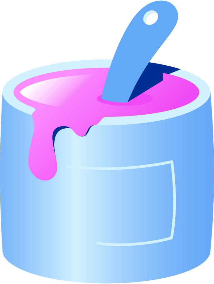 paint bucket Illustration in PNG, SVG