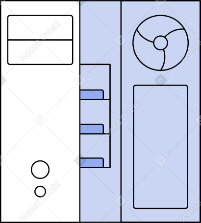 opened system block PNG, SVG