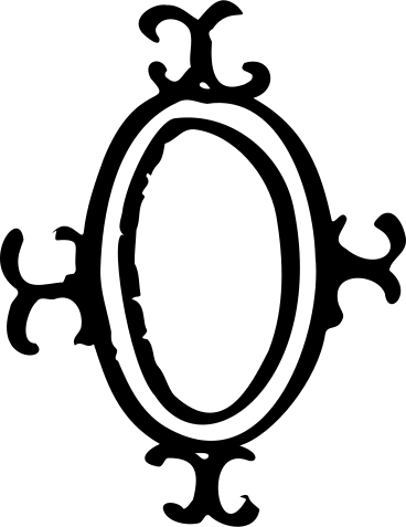 Piccola cornice ovale con decori PNG, SVG