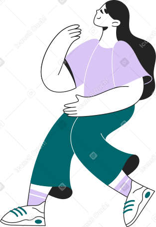 woman raising her hand PNG, SVG