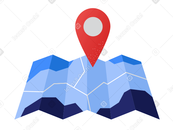 Отметка местоположения с картой в PNG, SVG