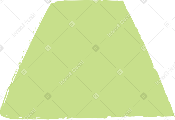 light green trapezoid Illustration in PNG, SVG