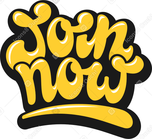 lettering join now PNG, SVG