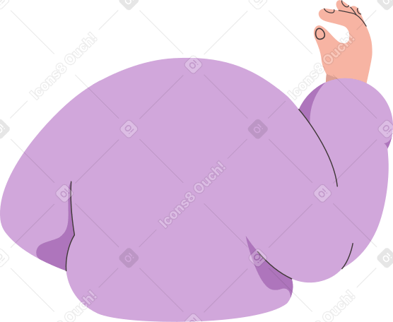 body in purple hoodie Illustration in PNG, SVG