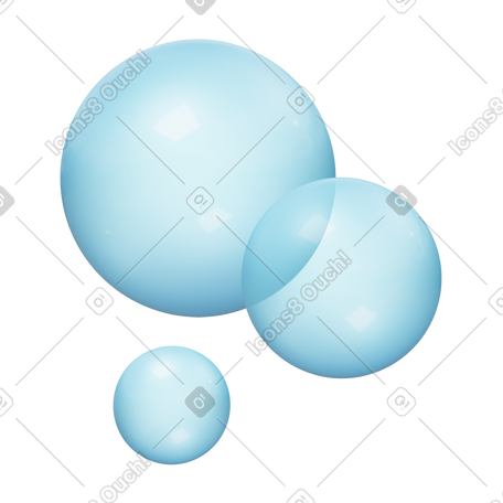 3D foam bubbles PNG, SVG