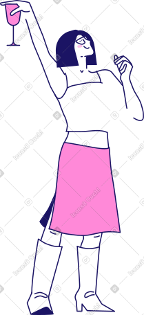 拿着一杯香槟的舞女 PNG, SVG