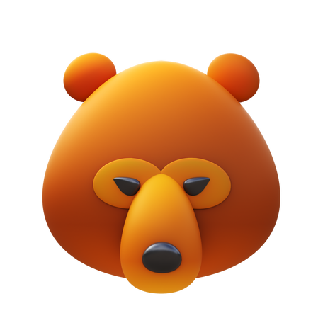 3D bear Illustration in PNG, SVG