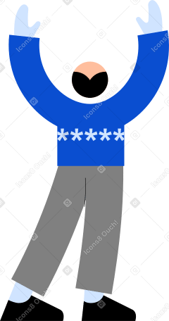 Молодой человек в свитере в PNG, SVG